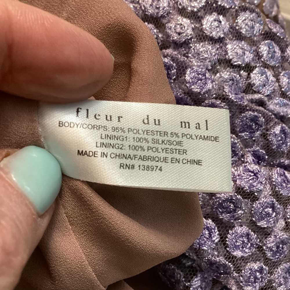 Fleur du Mal Purple Mini Dress - Picture 9 of 9
